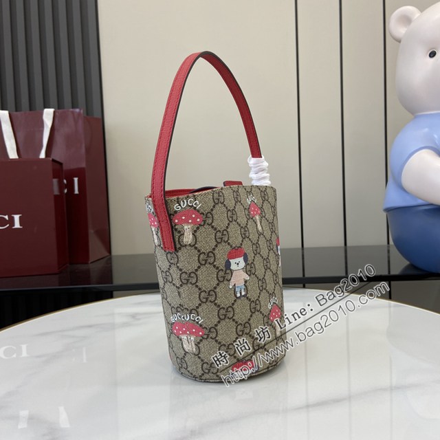 Gucci專櫃古馳2025早春兒童系列最新款動物印花手提托特包 jh2920型號：752356